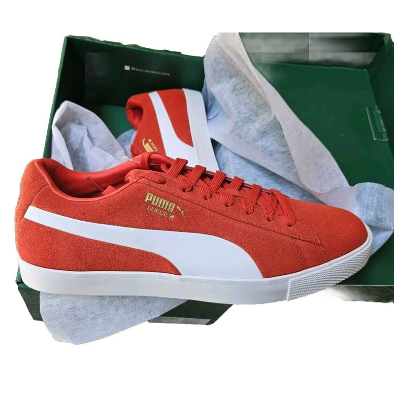 🔥New in Box 75th Anniversary PUMA FUSION SUEDE GOLF SHOES, DS,RED,PUMA, Sz 10.5