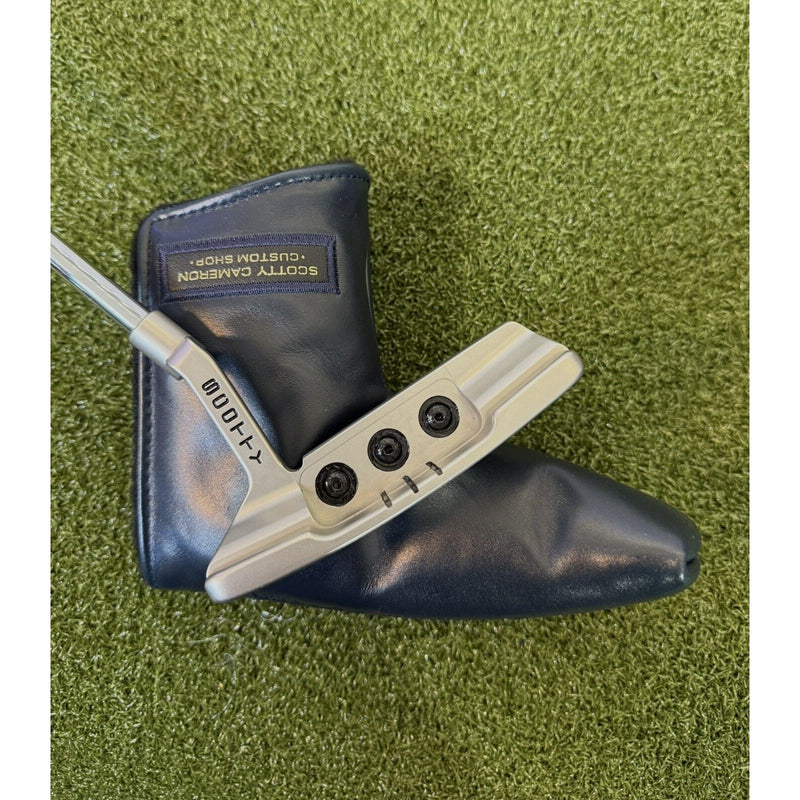 Scotty Cameron 2008 Button Back Newport- Custom Shop W. Leather HC, 34”, Nice!