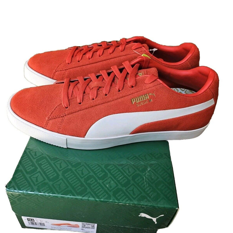 🔥New in Box 75th Anniversary PUMA FUSION SUEDE GOLF SHOES, DS,RED,PUMA, Sz 10.5