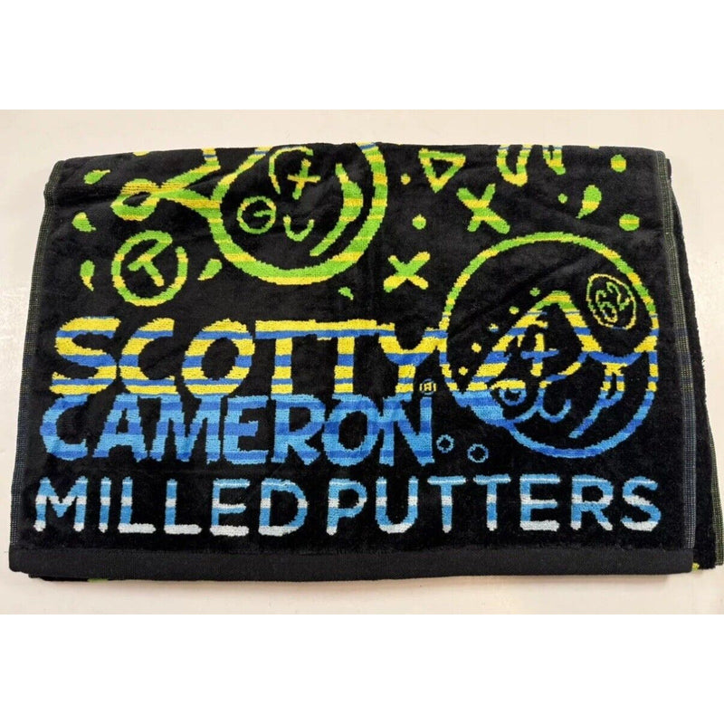 🔥SCOTTY CAMERON GALLERY Greatest Hits Golf Towel Blue Yellow Milled putters,NEW