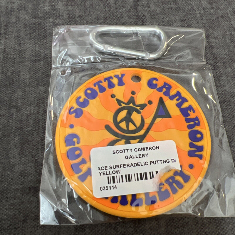 🔥SCOTTY CAMERON GALLERY Peace Surferadelic Putting Disc Orange Yellow Golf🔥NWT