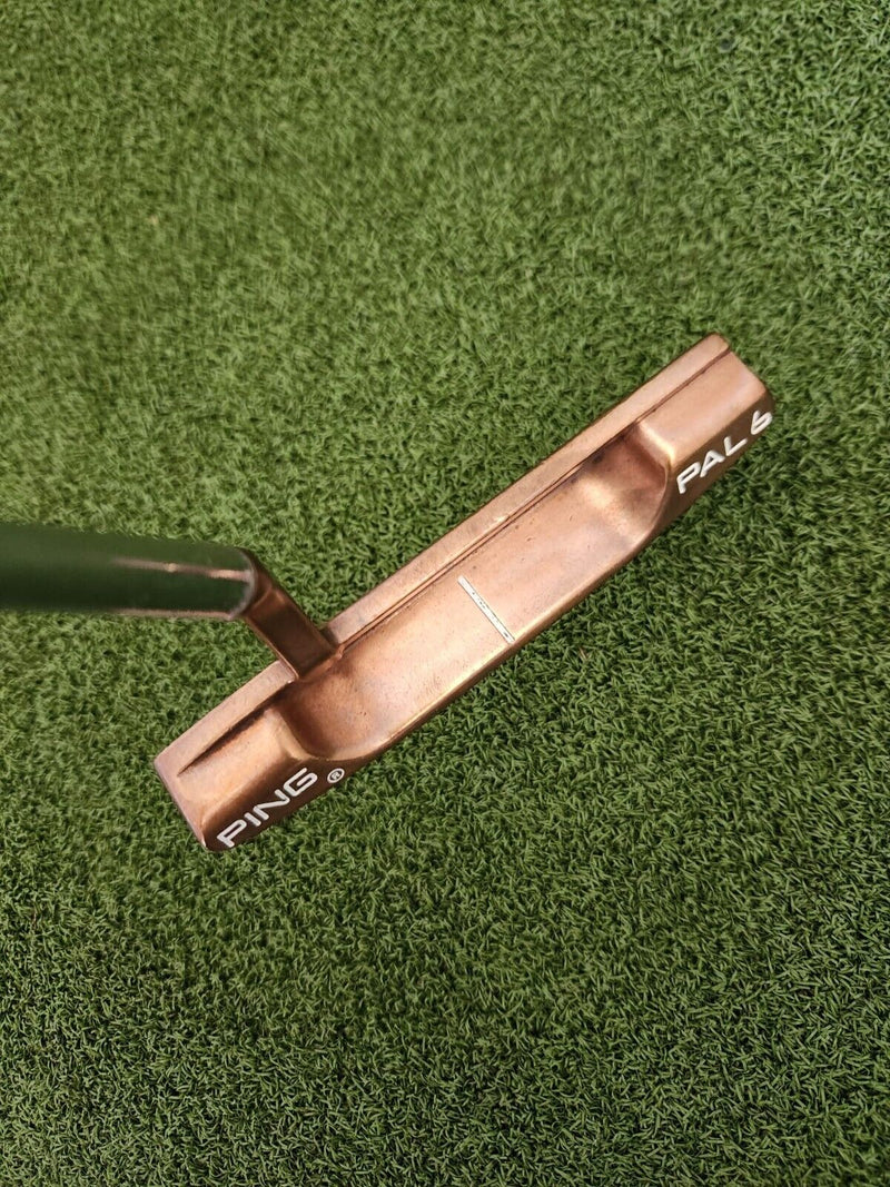 Rare Ping PAL6 Long Sole Copper Putter, 36.5", RH, Stock Shaft & Grip-Excellent!