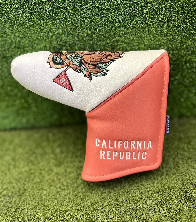 ChipnPutt California Republic Bear Putter Headcover- Blade & Mid Mallet-NEW!!
