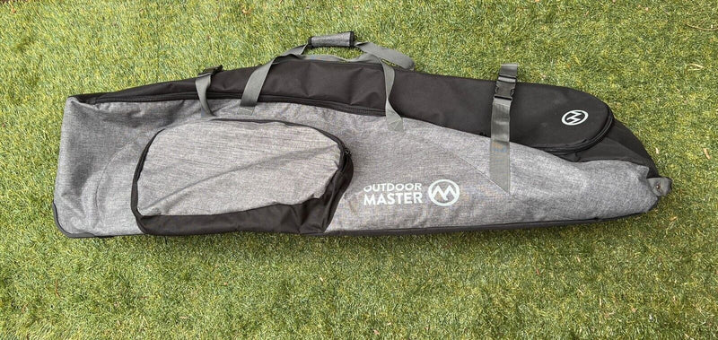 OutdoorMaster Padded Golf Travel Bag With Wheels, Heavy Duty, Black/Grey- Great!